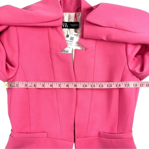 Structured Tailored Pink Longline Blazer Jacket Medium -Fitted Lined Statement - Picture 3 of 13